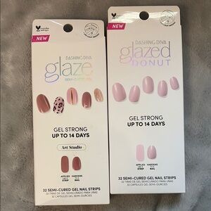 Dashing Diva Glaze Gel Nail Strips - Pink 2 Pack